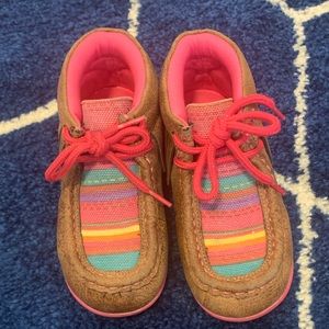 Western moccasin shoes toddler girl 8 pink ariat